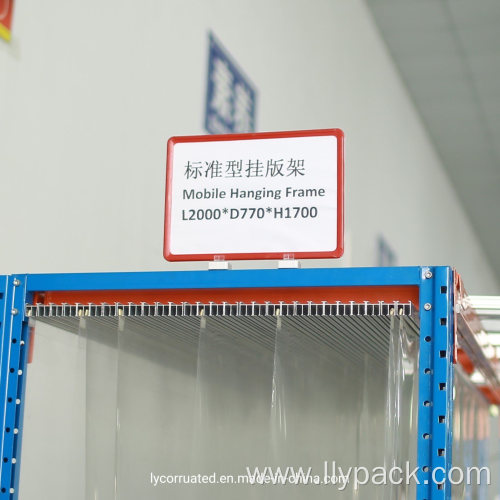 Printing Industrial Warehouse Metal Frame Hanging Rack